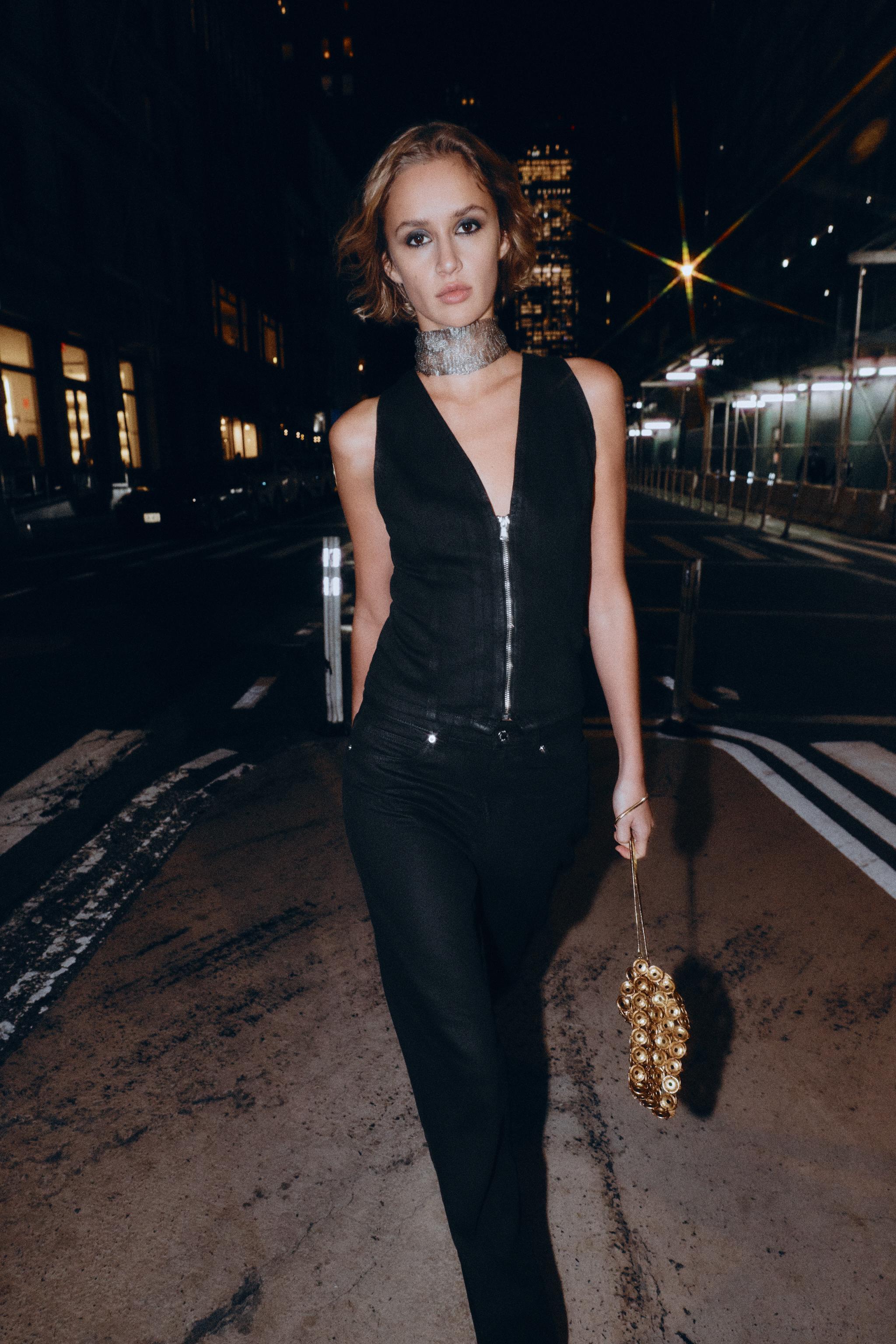 Z1975 COATED DENIM VEST